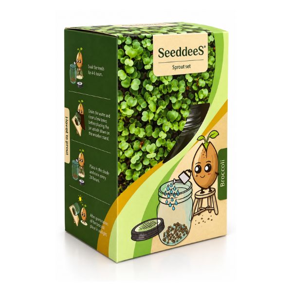 SeeddeeS® kiemgroente broccoli - Glazen pot